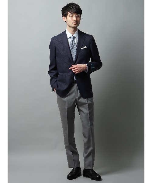 SARTORIA DEL GROSSO ウールテーラードジャケット グレー SS 2895206009-15-19.jpg