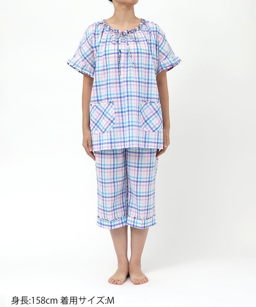 新品⭐️ツモリチサト スリープ チェック パジャマ ピンク Lサイズ 綿100%