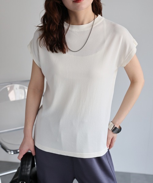 希少 美品 CHANEL サマーニットセーター フレンチスリーブ ElegChic ニット セーター ボートネックフレンチスリーブサマー