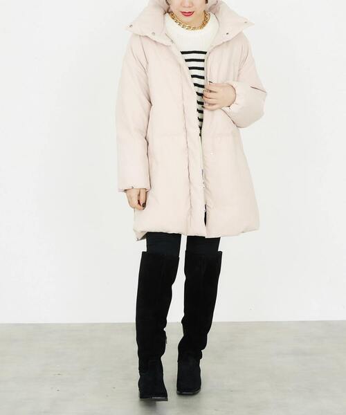 「SOFFITTO」 ダウンコート M ライトベージュ レディース_画像3