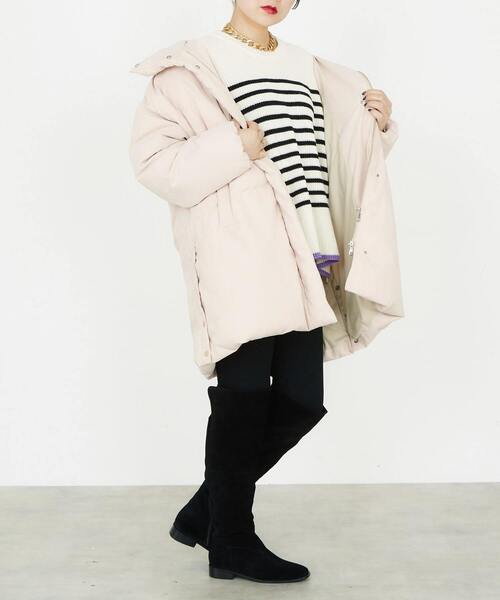 「SOFFITTO」 ダウンコート M ライトベージュ レディース_画像6