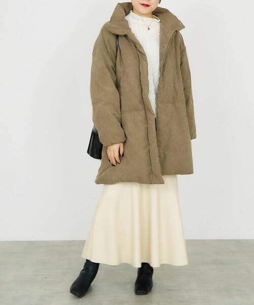 「SOFFITTO」 ダウンコート M ライトベージュ レディース_画像8