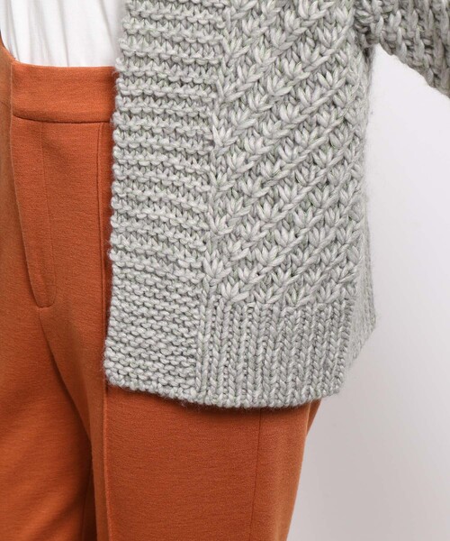 「MADEMOISELLE ROPE'」 ニットカーディガン 38 レッド レディース_画像6