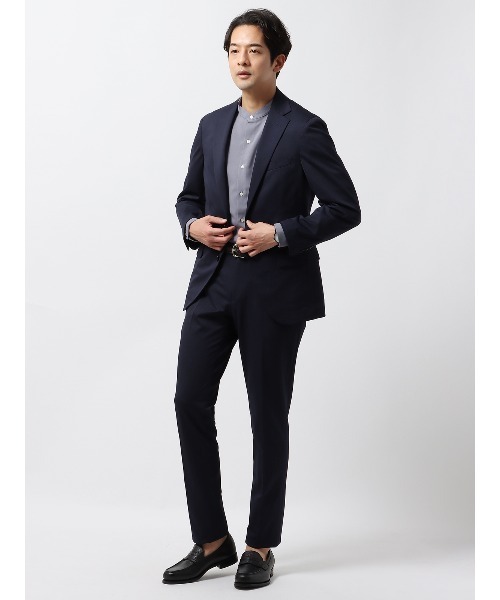 極美品【サンファン】希少 23号 7L 黒 ストレッチ ビジネス パンツ スーツ セレモニースーツ スラックス スマみえテーパードパンツ
