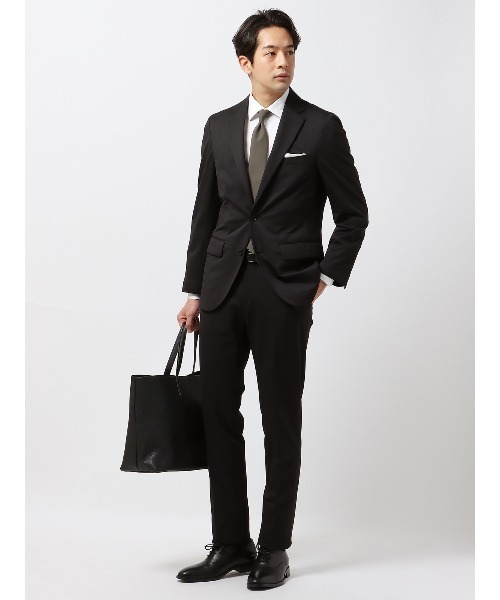 ソエルテ 黒 スラックス フルレングス セール】SIDE SLIT POCKET DESIGN WIDE SLACKS/サイドスリット