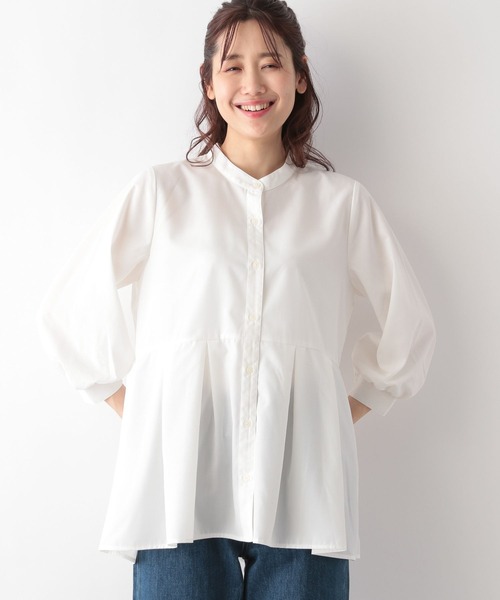 「GLOBAL WORK」 長袖チュニック MEDIUM オフホワイト レディース