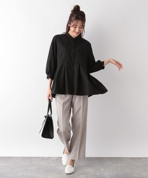「GLOBAL WORK」 長袖チュニック MEDIUM オフホワイト レディース