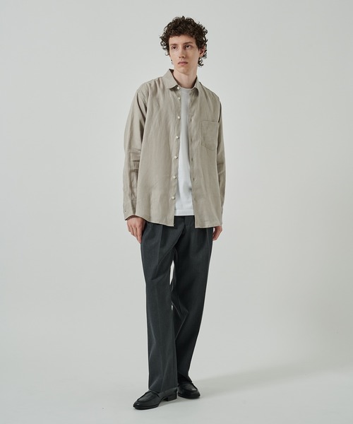 markaware シャツ 別注 LINEN TROPICAL L/S SHIRT メンズ