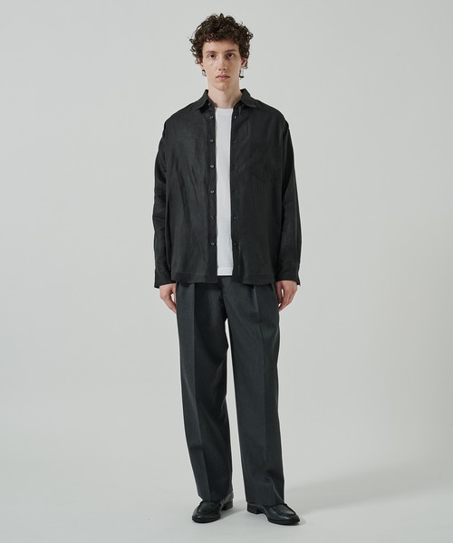 markaware シャツ 別注 LINEN TROPICAL L/S SHIRT メンズ
