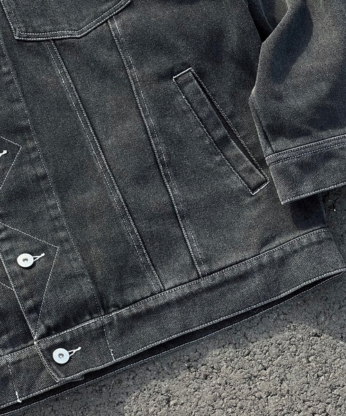 Perushu」 デニムジャケット LARGE グレー メンズ Perushu（ペルーシュ 
