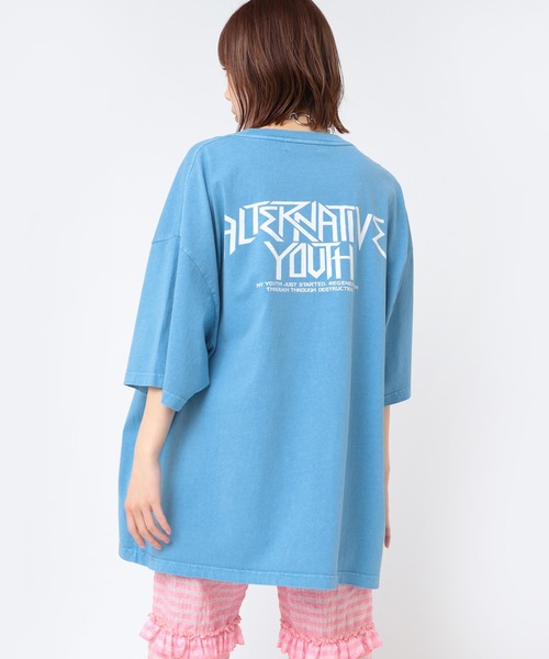 tシャツ ケミカルダメージBIG T レディース HARSH AND CRUEL tシャツ グラフィックダルメシアンTシャツ ユニ