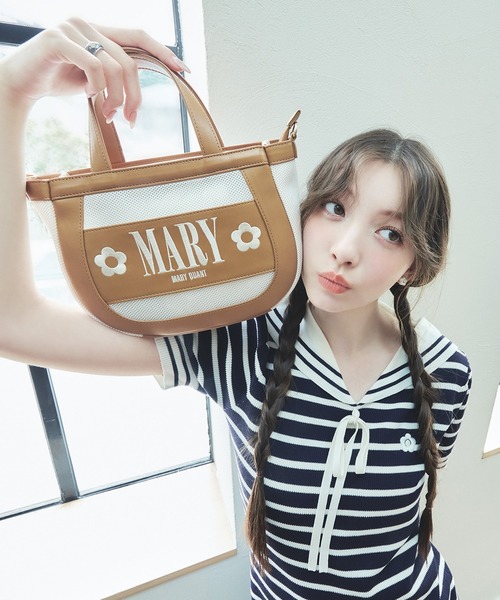 MARY QUANT マリクワ メッシュMARYロゴ刺繍 2WAYミニトート メッシュMARYロゴ刺繍 2WAYミニトート（トートバッグ）｜MARY
