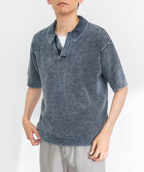 URBAN RESEARCH Sonny Label ポロシャツ インディゴパイル