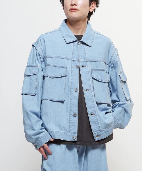 美品 CONVERSE TOKYO デニムジャケット CONVERSE TOKYO デニムジャケット gジャン 2WAY DETACHABLE