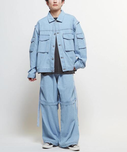 CONVERSE TOKYO デニムジャケット gジャン 2WAY DETACHABLE