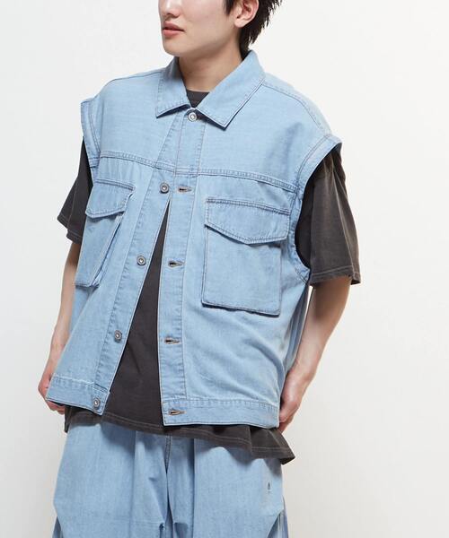 美品 CONVERSE TOKYO デニムジャケット CONVERSE TOKYO デニムジャケット gジャン 2WAY DETACHABLE