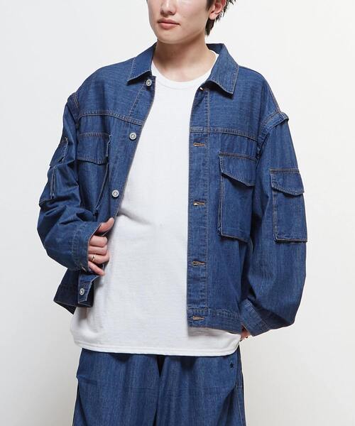 美品 CONVERSE TOKYO デニムジャケット CONVERSE TOKYO デニムジャケット gジャン 2WAY DETACHABLE