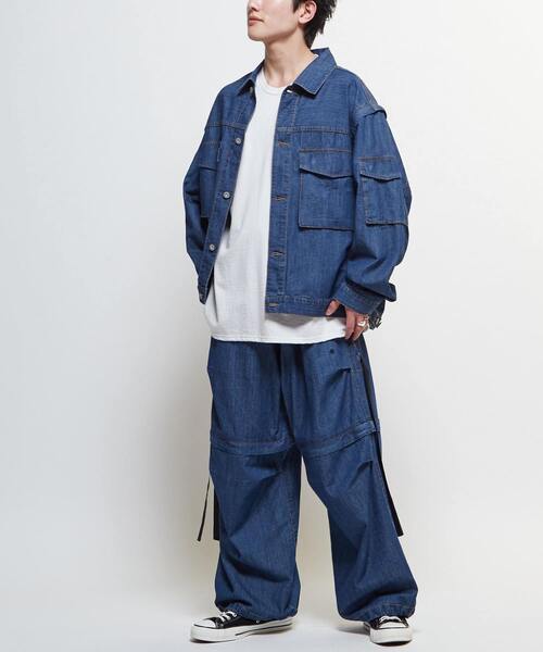 美品 CONVERSE TOKYO デニムジャケット CONVERSE TOKYO デニムジャケット gジャン 2WAY DETACHABLE