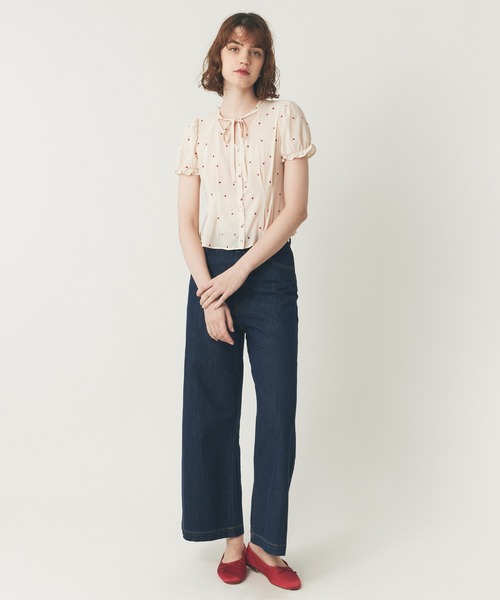 【新品タグ付き】 deicy デイシー シフォン ブラウス フリーサイズ DEICY（デイシー） ブラウス シャツ シアーシフォンフラワーブラウス