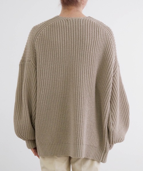 「MADEMOISELLE ROPE'」 ニットカーディガン 38 ライトグレー レディース_画像2