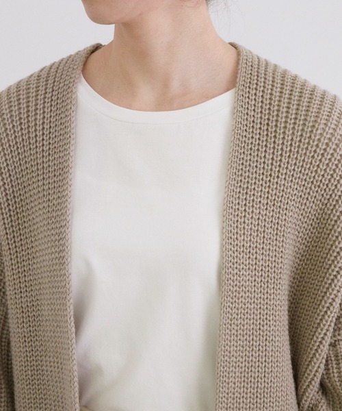 「MADEMOISELLE ROPE'」 ニットカーディガン 38 ライトグレー レディース_画像5