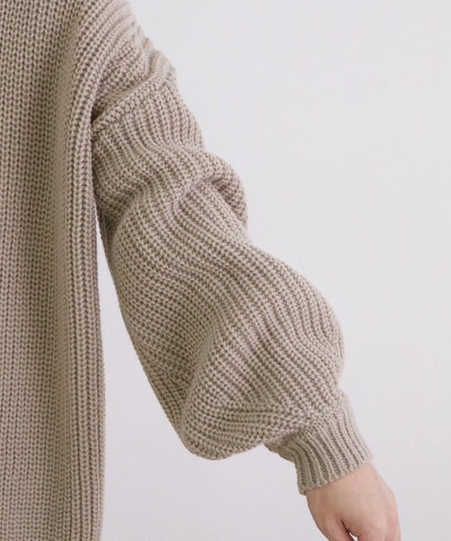 「MADEMOISELLE ROPE'」 ニットカーディガン 38 ライトグレー レディース_画像9