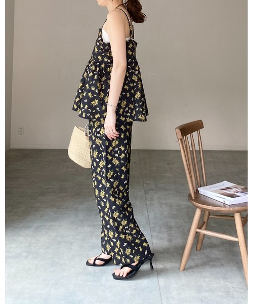 She's Closet セットアップ 花柄フラワープリント＆アート柄