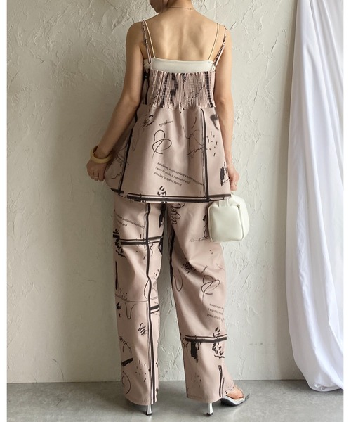 フライス小花プリント セットアップ She's Closet セットアップ 花柄フラワープリント＆アート柄
