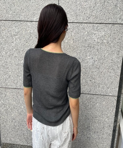 AIC. シアーリブヘンリーネックトップス レディース : ZOZOTOWN Yahoo