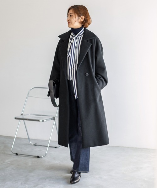 IENA (イエナ) テーラードコートジャケット レディース ネイビー 中古・古着通販】IENA (イエナ) テーラードコートジャケット ネイビー