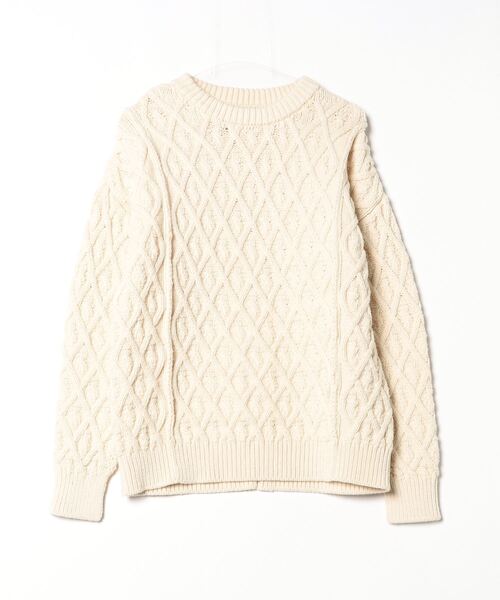 AURALEE 100%ウール 長袖ニット ベージュ 0 AURALEE 100%ウール 長袖ニット ベージュ 0 AURALEE（オーラリー