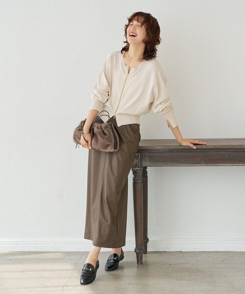 RIVE DROITE（リヴドロワ） カーディガン 「大人のこなれ感」ZIPニット