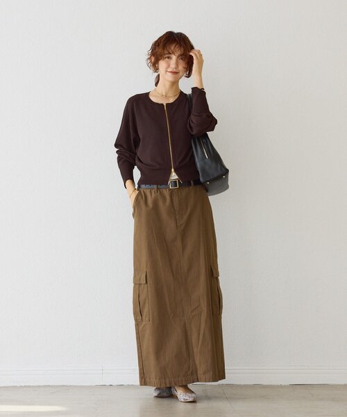 リヴドロワ　カーディガン RIVE DROITE（リヴドロワ） カーディガン 「大人のこなれ感」ZIPニット