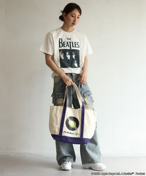The Beatles トートバッグ / ビートルズ RECORD CANVAS TOTE