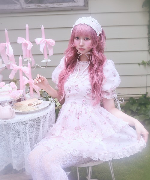 Fiorforte ワンピース Ribbon rose garden onepiece : ZOZOTOWN