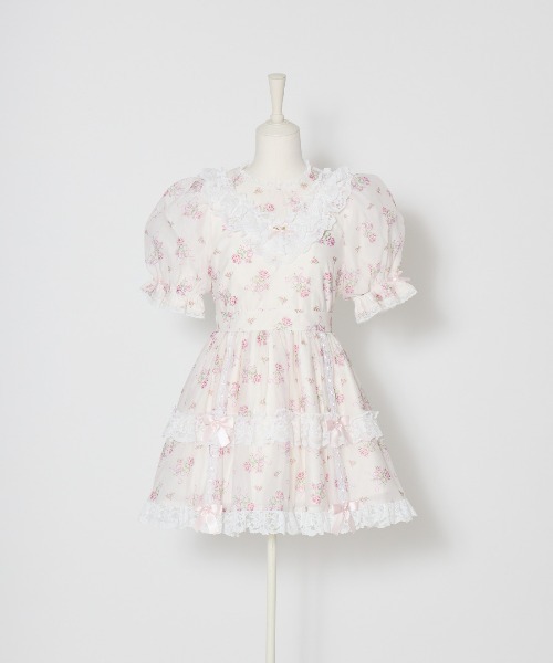 ワンピース Fiorforte Rosy doll lace onepiece WHITE Fiorforte ワンピース Ribbon rose garden onepiece : ZOZOTOWN Yahoo