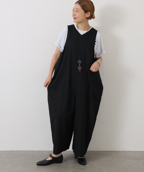 JOURNAL STANDARD LUXE Vネックサロペット TRツイル Vネックサロペット（サロペット／オーバーオール
