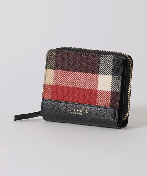 【新品タグ付き】ブルーレーベルクレストブリッジ チェック二つ折り財布 09 BLUE LABEL CRESTBRIDGE 財布 クレストブリッジチェックPVC二