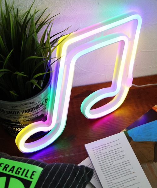 MUSIC ネオンサイン 飾りインテリア niko and… インテリア LEDネオンサイン(MUSIC) : ZOZOTOWN Yahoo