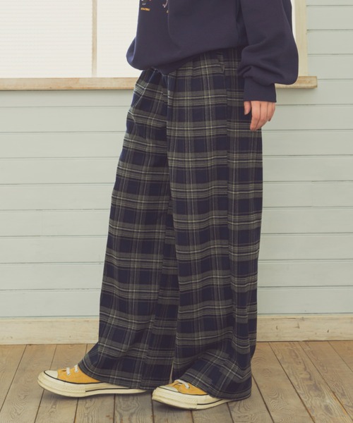 Zooodle スラックス チェックパンツ メンズ レディース : ZOZOTOWN