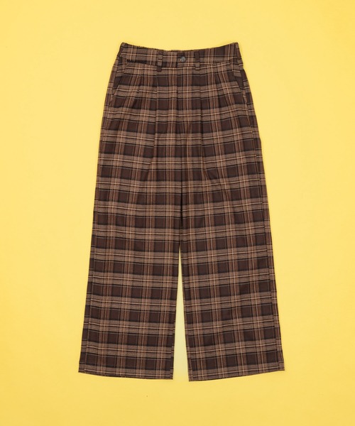 Zooodle スラックス チェックパンツ メンズ レディース : ZOZOTOWN