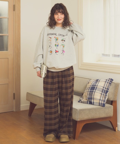 Zooodle スラックス チェックパンツ メンズ レディース : ZOZOTOWN