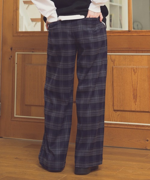 Zooodle スラックス チェックパンツ メンズ レディース : ZOZOTOWN