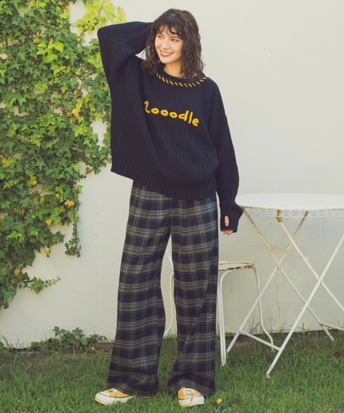 Zooodle スラックス チェックパンツ メンズ レディース : ZOZOTOWN