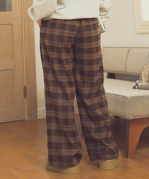 Zooodle スラックス チェックパンツ メンズ レディース : ZOZOTOWN