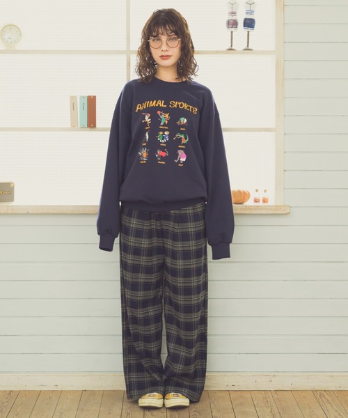 Zooodle スラックス チェックパンツ メンズ レディース : ZOZOTOWN