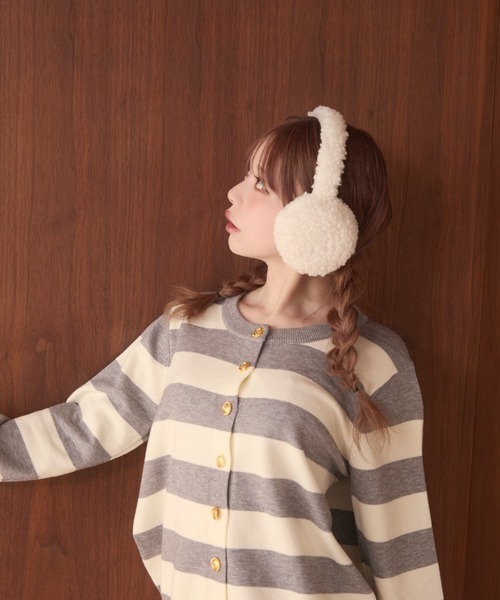 にのきち★新品未使用★ボーダーカーディガン セール】 【See she me】ボーダーカーディガン （ニット・セーター