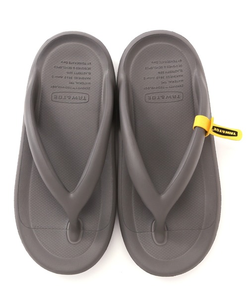 「TAW&TOE」 ビーチサンダル 38 チャコールグレー レディース_画像3