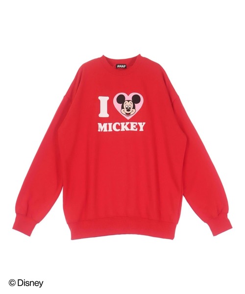 タグ付アナハイム♡L♡ディズニースウェット ANAP（アナップ） トレーナー スウェット 「Disney」「Mickey＆Minnie
