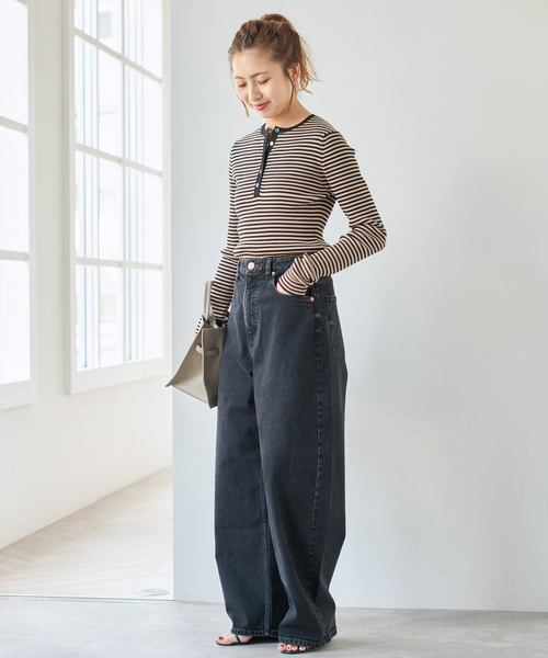 spick&span♡ ニット Spick＆Span ニット セーター 18Gヘンリーネックプルオーバー